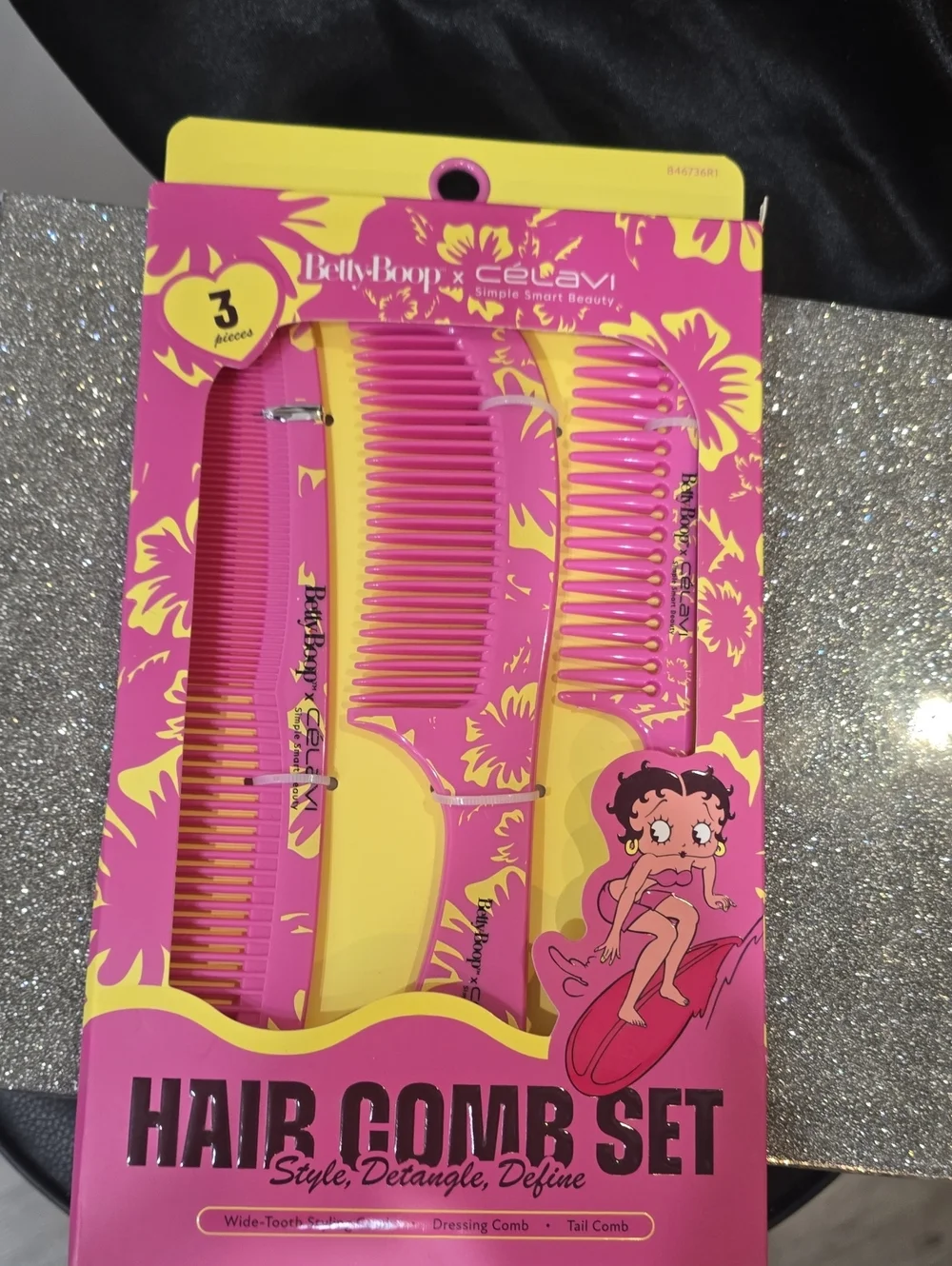 Célavi X Betty Boop 3-Piece Hair Comb Set